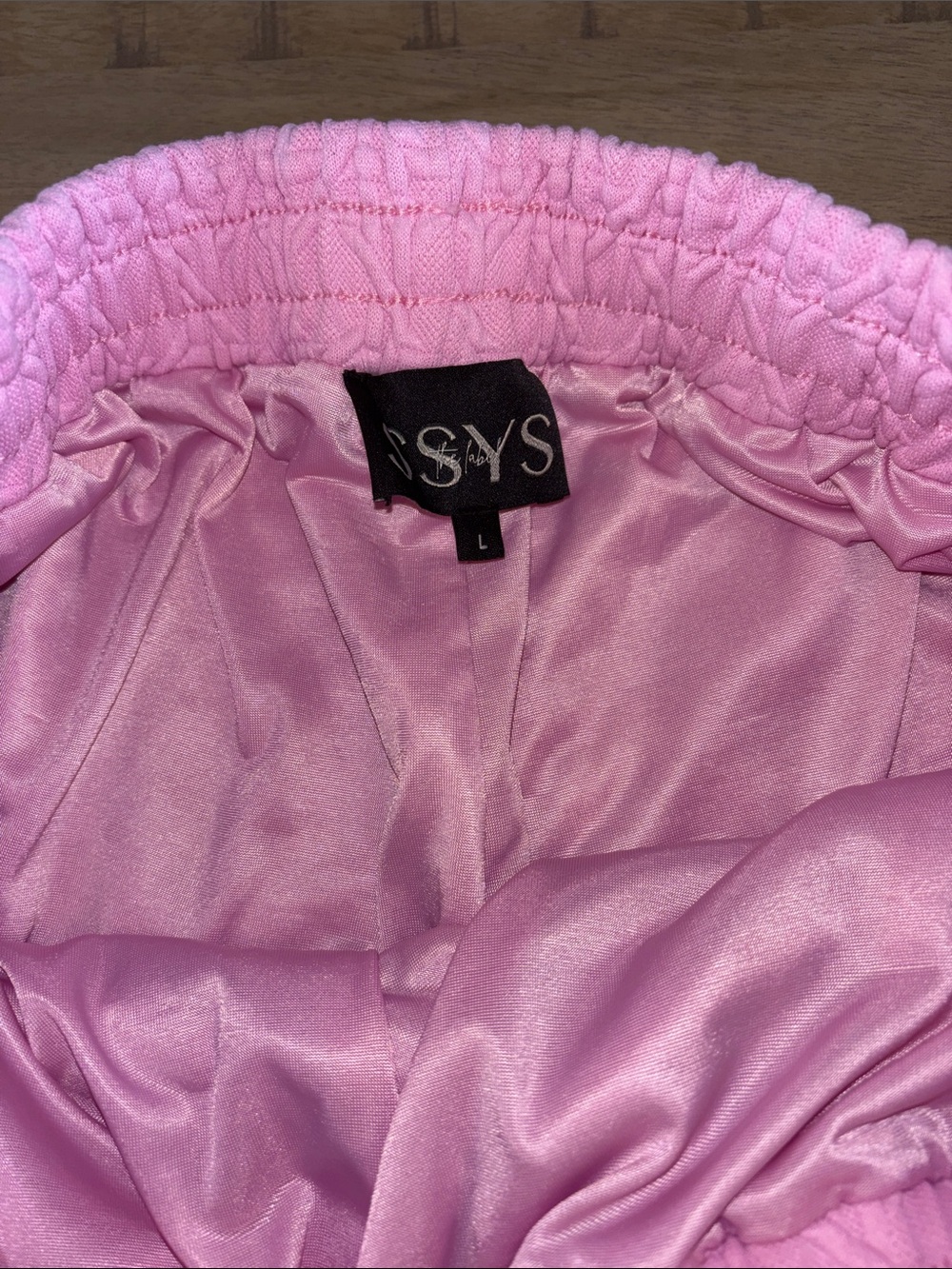 SSYS Boutique 2p The Sally Shorts Set in Quilted Cane Pink Large $88 Pockets - Picture 12 of 13